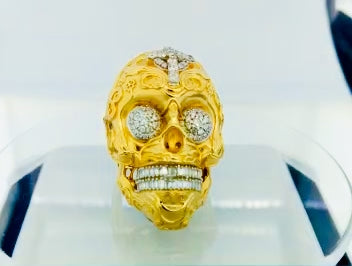 10K Gold Skull Ring
