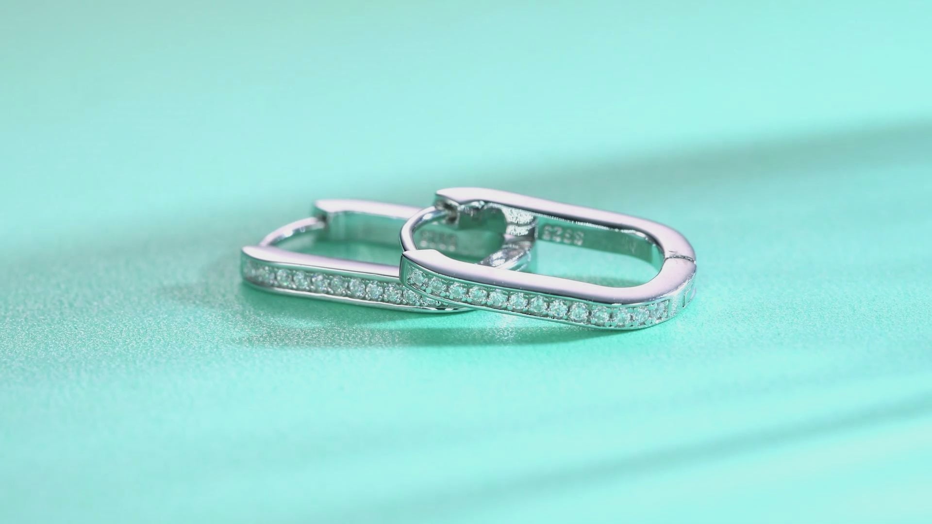 Moissanite S925 Sterling Silver And Platinum-plated Stud Earrings