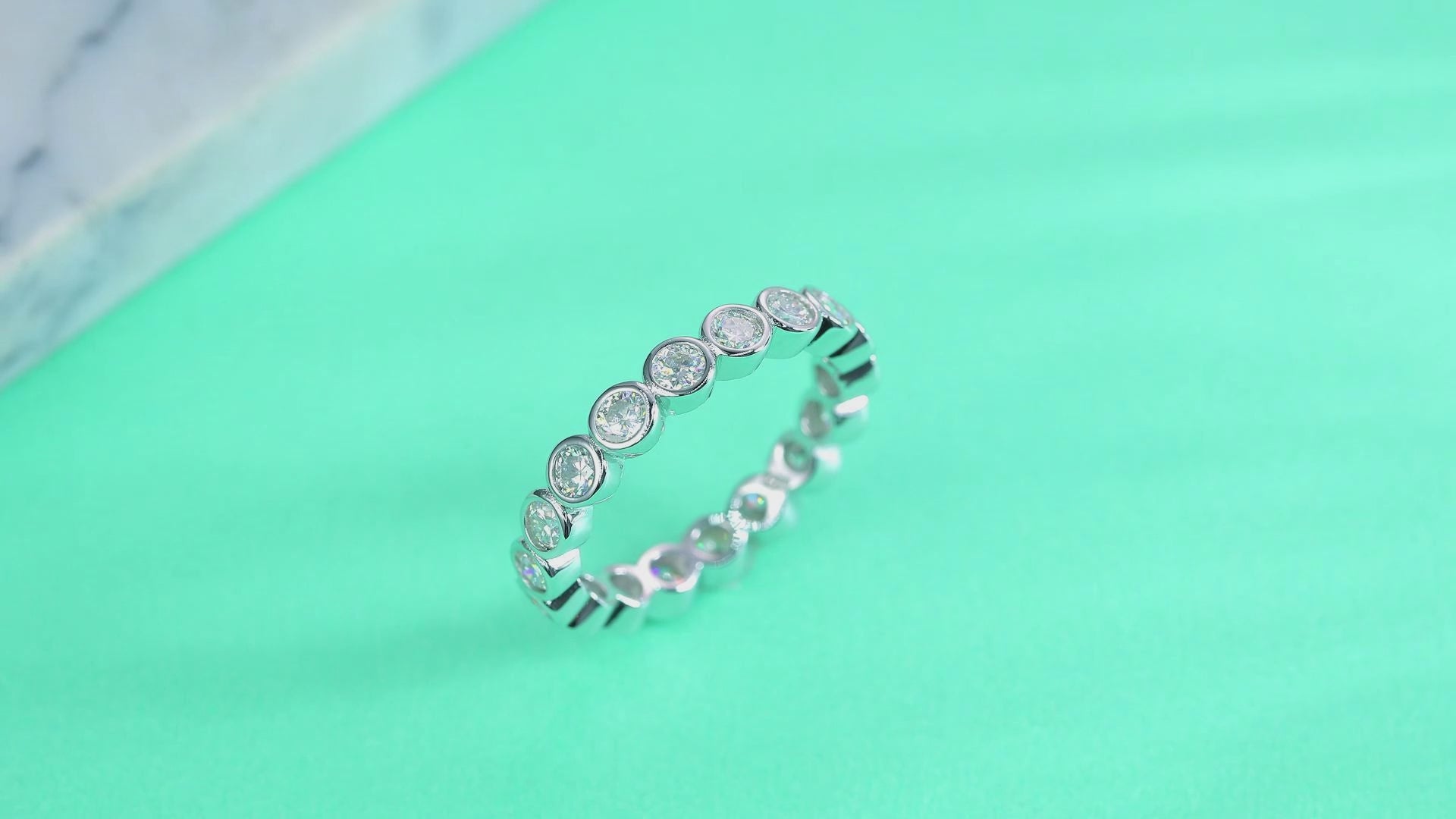 Diamond Ring Luxury Fashion Set Moissanite Silver Ring