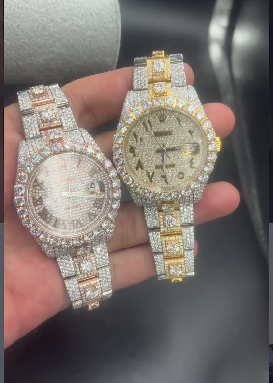 Roman Numeral Moissanite Watch