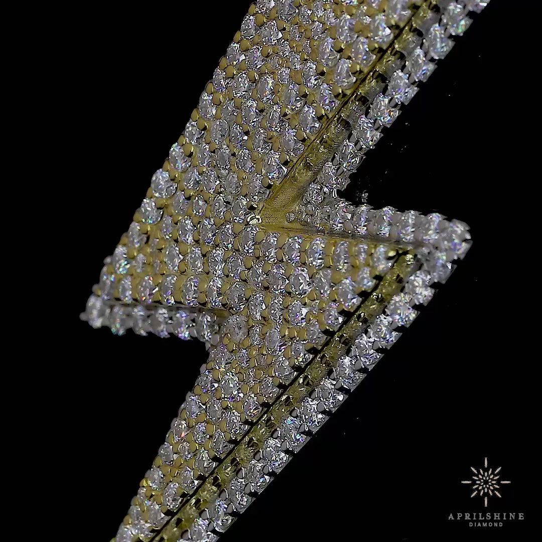 Moissanite Lightning Bolt Pendent