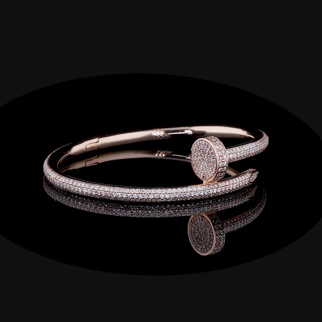 10K Gold Diamond Un Clou Bracelet