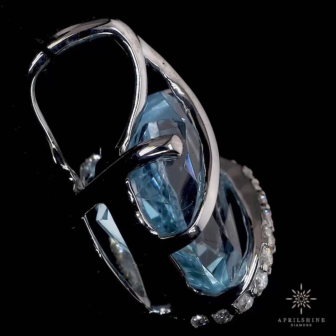 14k White Gold Diamond Heart Pendant