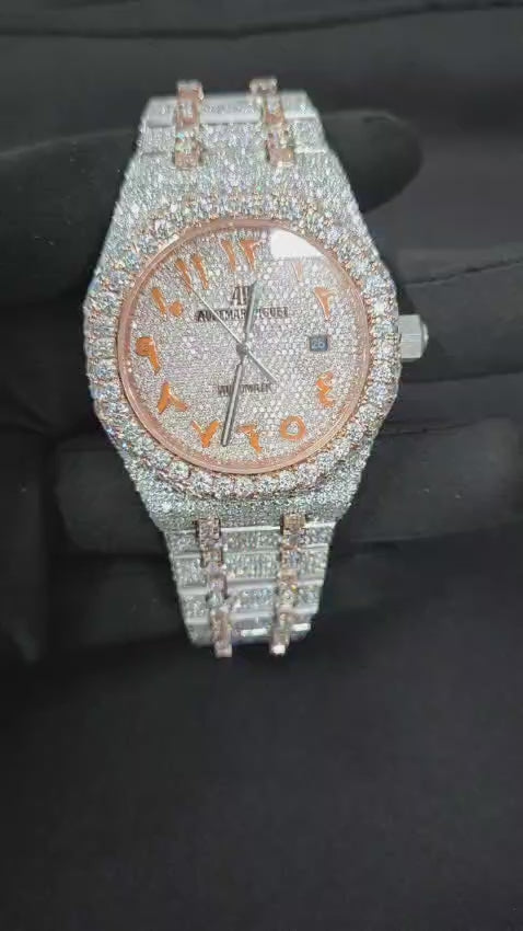 Arabic Numeral Moissanite Watch