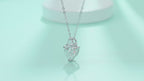 Heart Cur VVS Moissanite Pendant Set With S925 Sterling Silver And Platinum Plating
