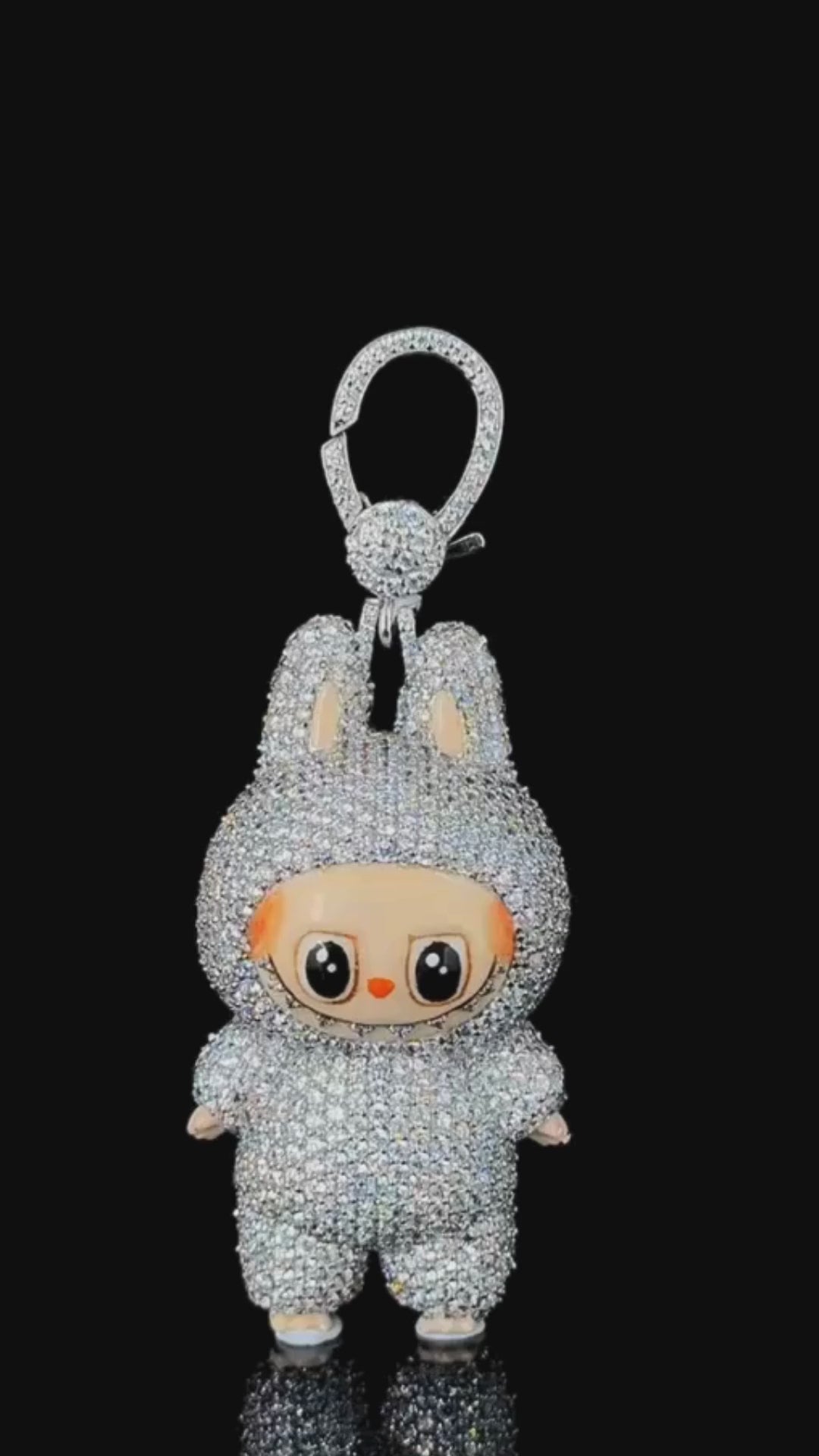 Icy Labubu Diamond Pendant