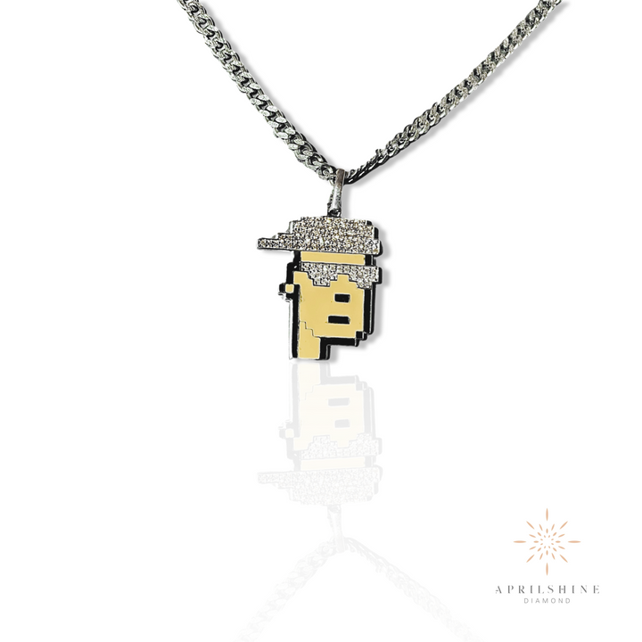 Crypto Punk NFT Diamond Pendant