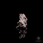 14K Rose Gold Two Style Diamond Butterfly Earring