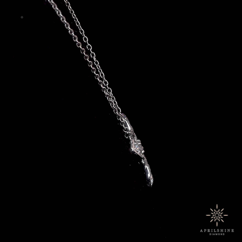 Natural Diamond Flower Pendant