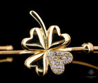 Natural Diamond Flower Bangle